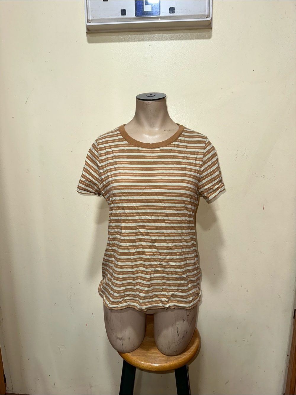 Woman’s Madewell short sleeve tee shirt top striped